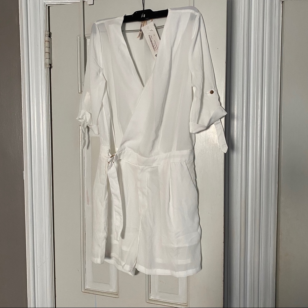 Wrap Over White Romper